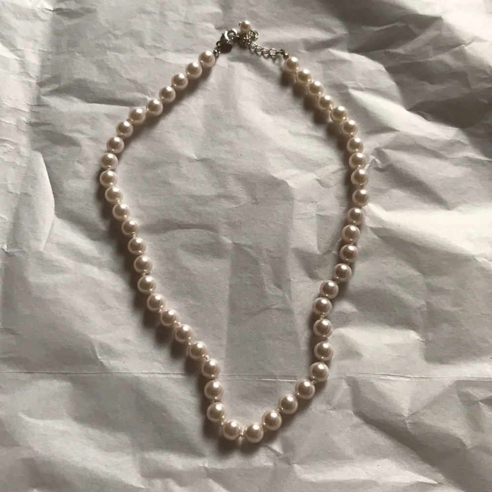 Faux pearl necklace